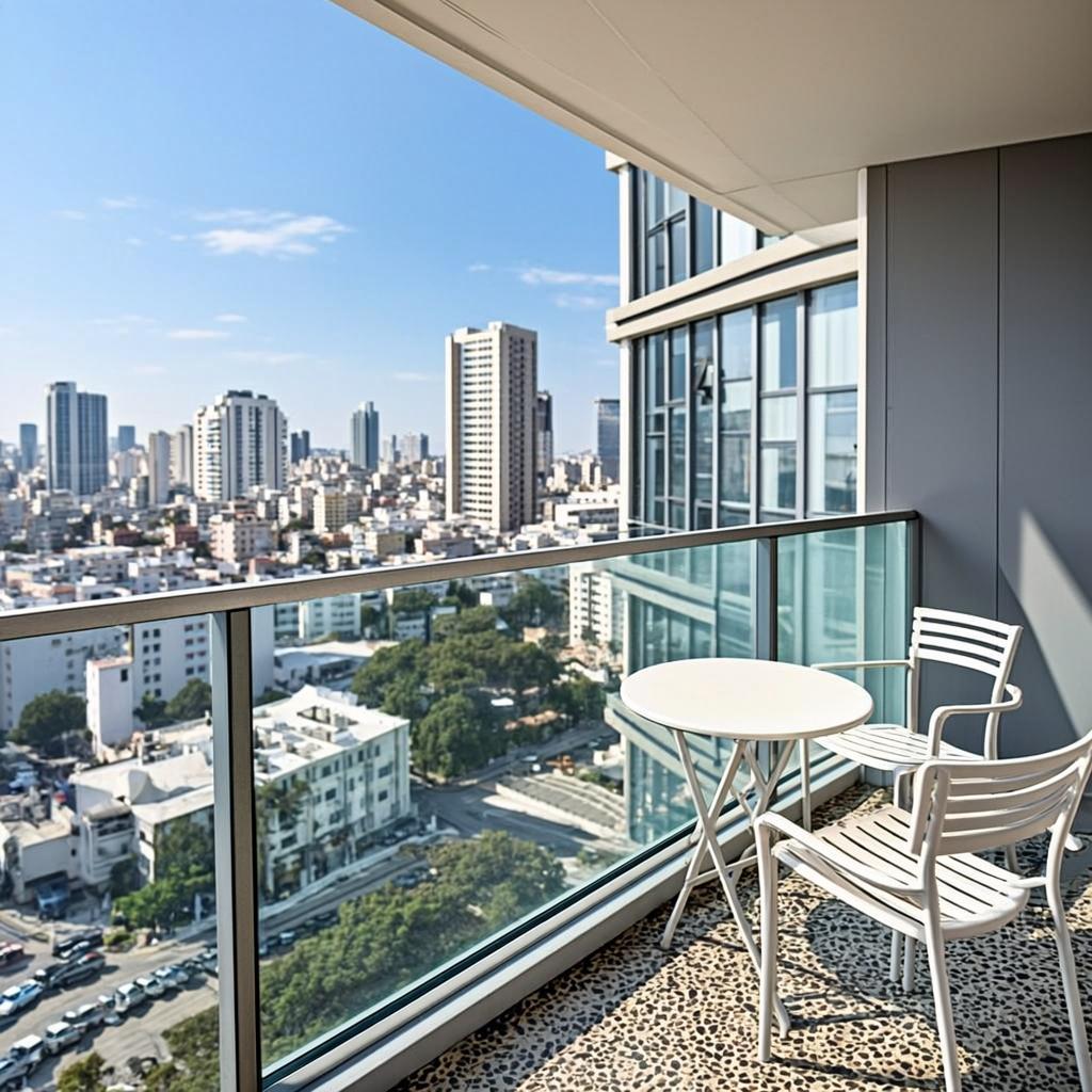 Balkon v řadovém domě, revitalizace kamenného koberce v lokaci Praha Modřany